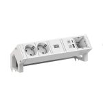 gniazdo DESK 2 całe białe