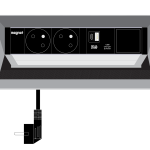 Kaseta blatowa Magnat Box 3M 1x230V + 2xUSB charger A+C +1xWolny - Warianty kolorystyczne