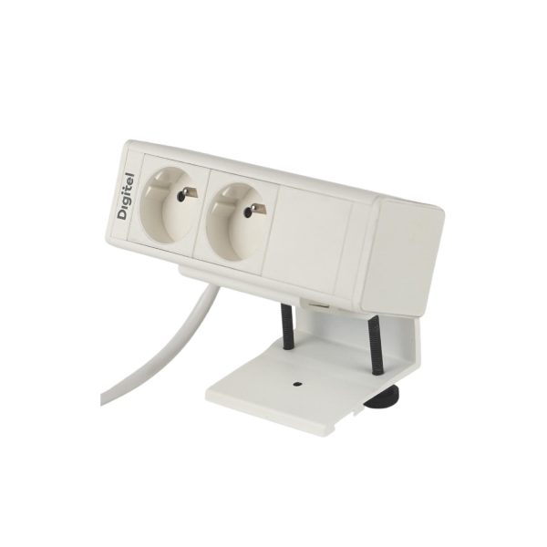 Mediaport biurkowy Digitel Desk UP 3M 2x230V + 1xWOLNY - BIAŁY