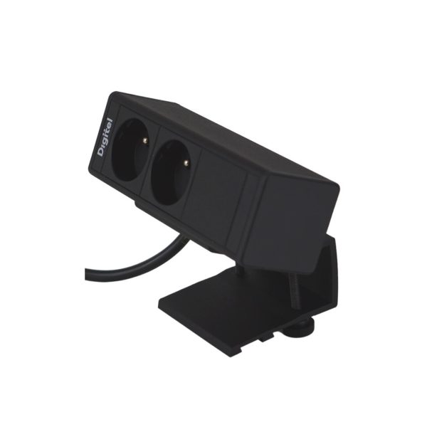 Mediaport biurkowy Digitel Desk UP 3M 2x230V + 1xWOLNY - CZARNY