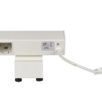 Mediaport biurkowy Digitel Desk UP 4M 2x230V + 2xUSB ładujące + 1xWOLNY - BIAŁY z tyłu