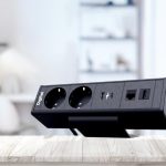 Mediaport biurkowy Digitel Desk UP czarny z przodu