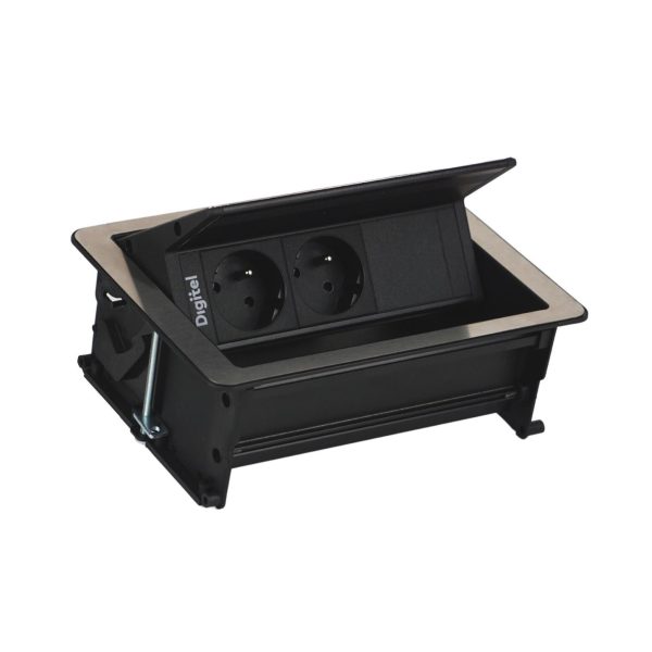 Mediaport Digitel FLIP UP PUSH 3M 2x230V + 1xWolny - INOX