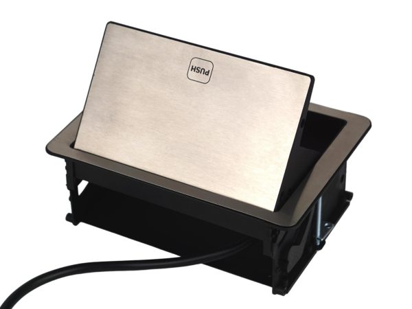 Mediaport Digitel FLIP UP PUSH 3M - INOX otwarty