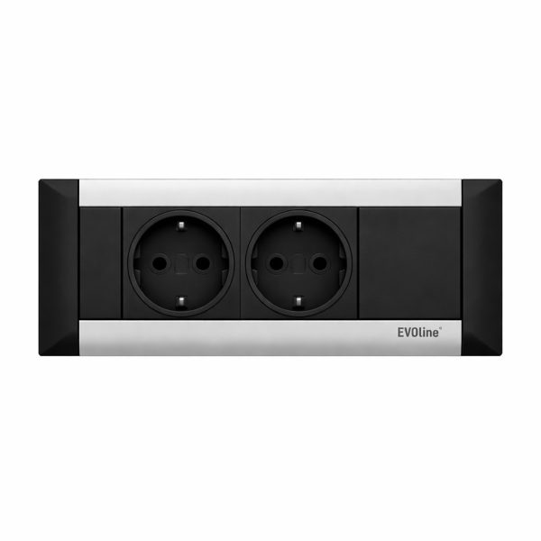 evoline-frame-dock-2x230v-1x-wolny-warianty-kolorystyczne alu evoline-frame-dock-2x230v-1x-wolny-warianty-kolorystyczne alu