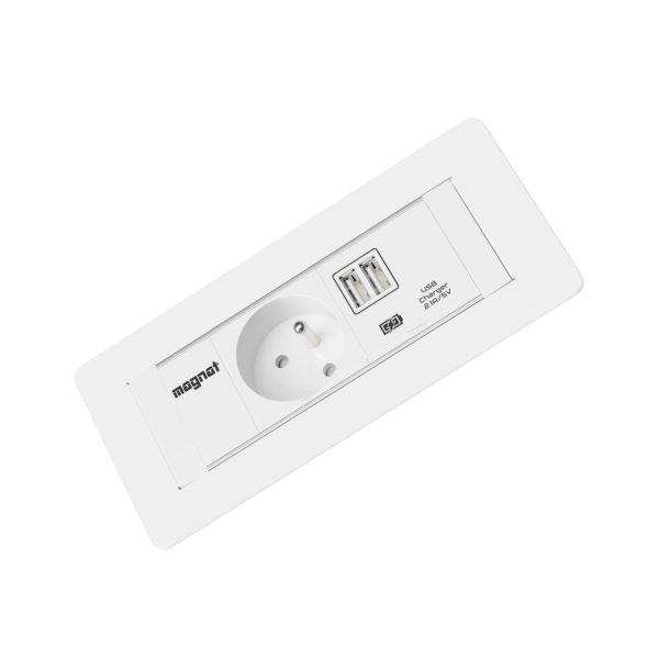 Listwa blatowa Magnat FRAME 2M 1x230V + 2xUSB charger A+C Listwa blatowa Magnat FRAME 2M 1x230V + 2xUSB charger A+C