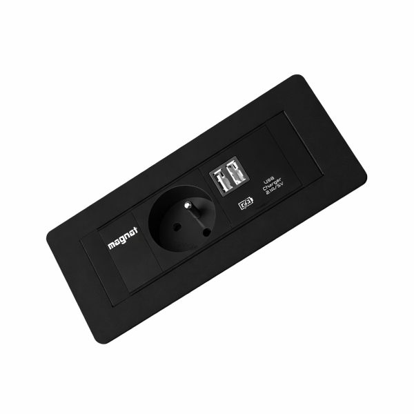 listwa-blatowa-magnat-frame-2m-1x230v-2xusb-charger-ac- czarne listwa-blatowa-magnat-frame-2m-1x230v-2xusb-charger-ac- czarne