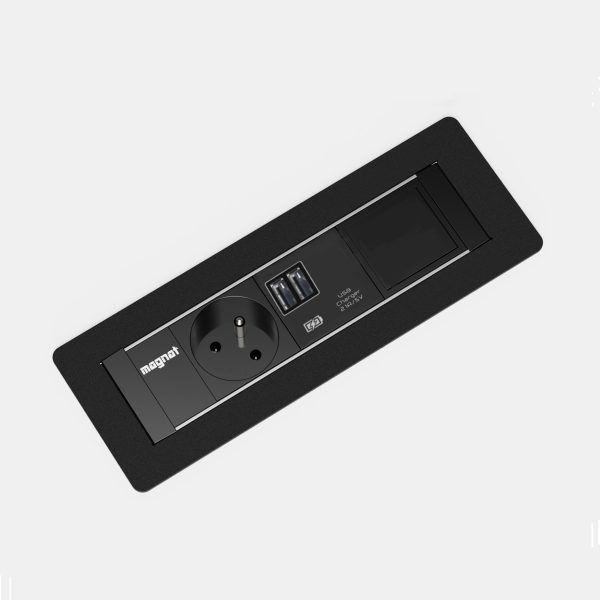 Listwa blatowa Magnat FRAME 3M 1x230V + 2xUSB charger A+C +1xWolny