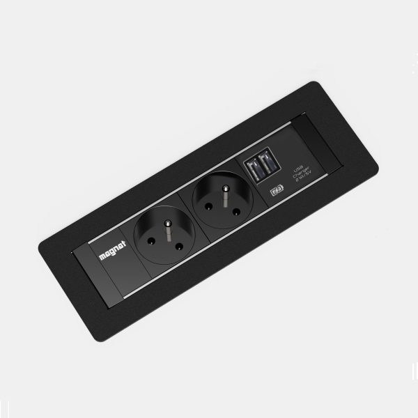 Listwa blatowa Magnat FRAME 3M 2x230V + 2xUSB charger A+C Listwa blatowa Magnat FRAME 3M 2x230V + 2xUSB charger A+C
