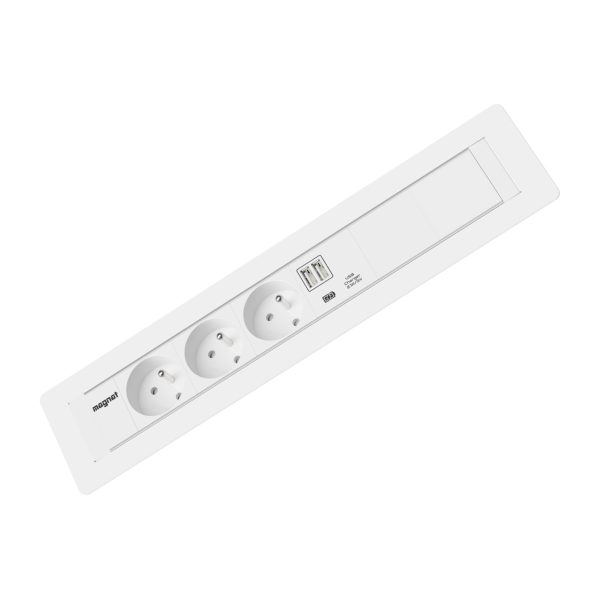 Listwa blatowa Magnat FRAME 6M 3x230V + 2xUSB charger A+C +2xWolny moduł