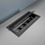 Mediaport ASA VersaFLAP 3.0 mono 2x230V + Ładowarka USB C+C 47W + 1xWOLNY - CZARNY