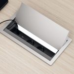 Mediaport dwustronny ASA VersaFLAP dual 3x230V + Ładowarka USB A+C + 1xWolny - BIAŁY