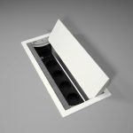 Mediaport dwustronny ASA VersaFLAP dual 3x230V + Ładowarka USB A+C + 1xWolny - BIAŁY