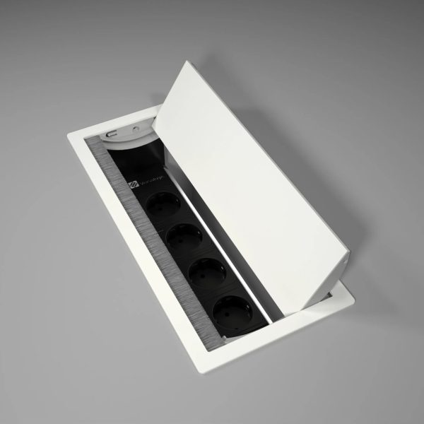 Mediaport dwustronny ASA VersaFLAP dual 3x230V + Ładowarka USB A+C + 1xWolny - BIAŁY Mediaport dwustronny ASA VersaFLAP dual 3x230V + Ładowarka USB A+C + 1xWolny - BIAŁY