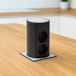 Kolumna blatowa bryzgoszczelna kwadratowa ASA VersaLIFT 2x230V - BIAŁA