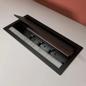 Mediaport ASA VersaFLAP mono 3x230V + Ładowarka USB A+C - CZARNY