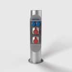 Słupek zasilający 2 gniazda siłowe CEE 5/16A 400V + 2x230V - ES323-2-6