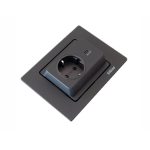 Gniazdo obrotowe Evoline SPIN 1x230V + Ładowarka USB czarne