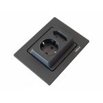 Gniazdo obrotowe Evoline SPIN 2x 230V czarny