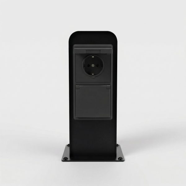 słupek 2x230v czarny słupek 2x230v czarny